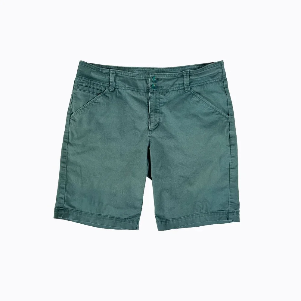 Lee Chino Mid-Rise Shorts 6M Aqua Cotton Preppy Beachy Nautical Classic Casual